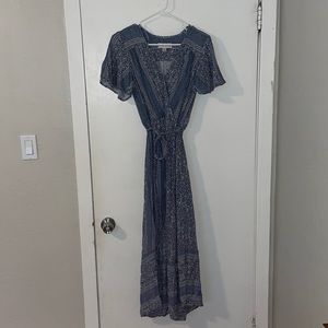 Paisley Blue Midi Dress